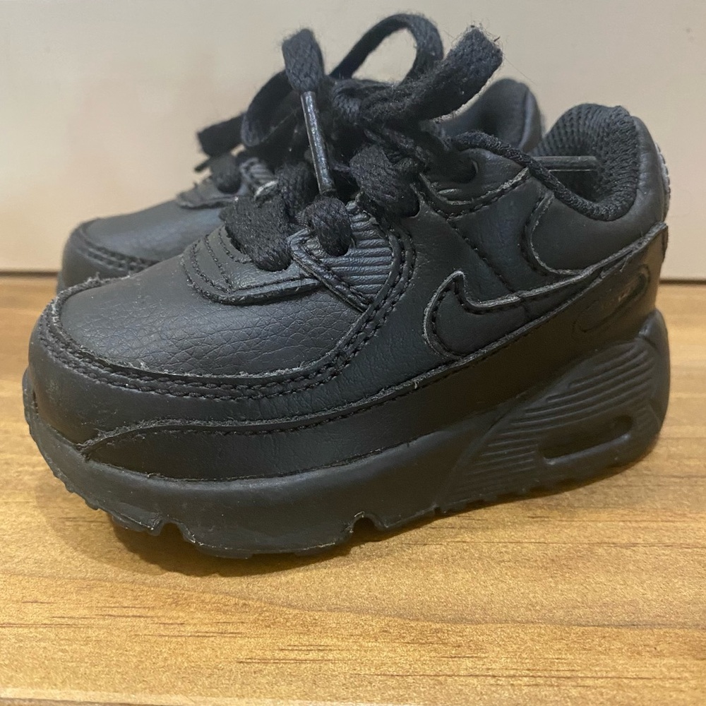 Toddler Nike Air Max 90 Shoes ‘Triple Black’ CD6868 001 - Size 4C